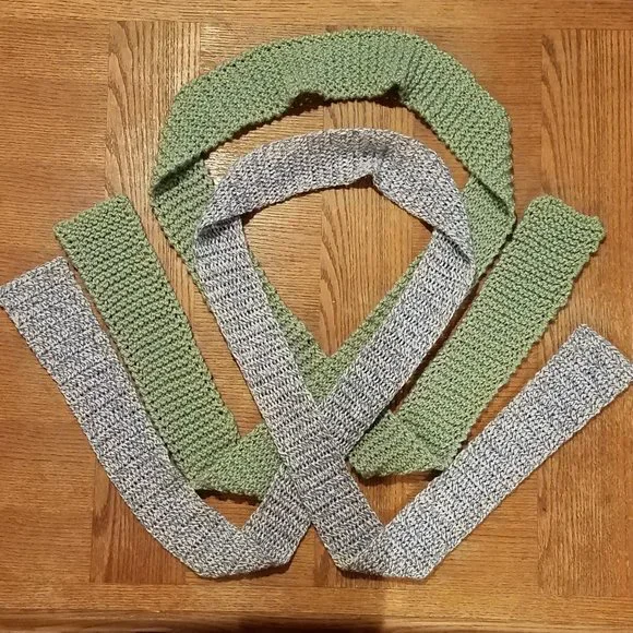 Set of Two Long Crocheted Scarves - Picture 1 of 4